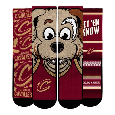  Cleveland Cavaliers Rock Em Youth Fan Favorites Three-Pack Crew Socks Set - Red