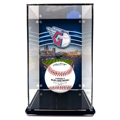  Cleveland Guardians Fanatics Authentic Tall Baseball Display Case with Image