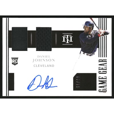 2021 Panini National Treasures Game Gear Dual Material Signatures #13 Daniel Johnson/99