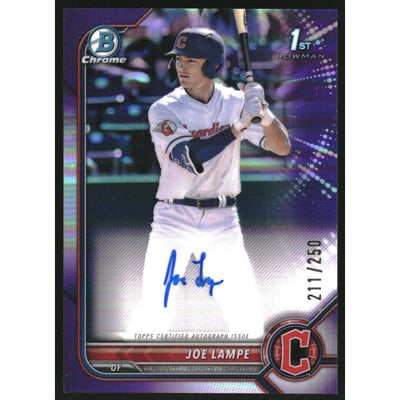 2022 Bowman Chrome Draft Autographs Purple Refractors #CDAJL Joe Lampe