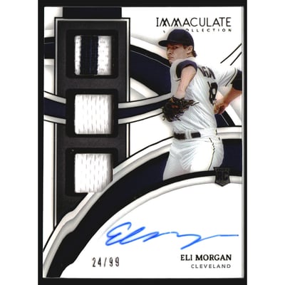 2022 Immaculate Collection Rookie Triple Memorabilia Signatures #20 Eli Morgan