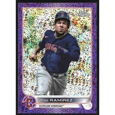 2022 Topps Chrome Purple Speckle Refractors #151 Jose Ramirez