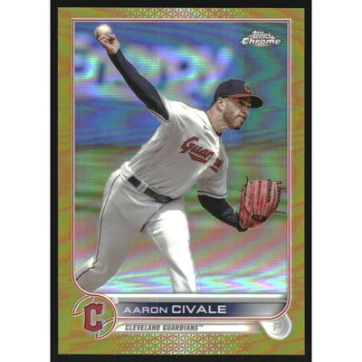 2022 Topps Chrome Update Gold Refractors #USC160 Aaron Civale