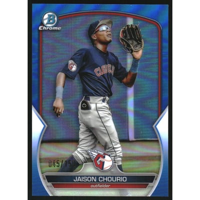 2023 Bowman Chrome Prospects Blue Refractors #BCP83 Jaison Chourio