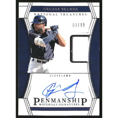 2023 Panini National Treasures Penmanship Materials Signatures #17 George Valera