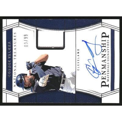 2023 Panini National Treasures Penmanship Materials Signatures #17 George Valera