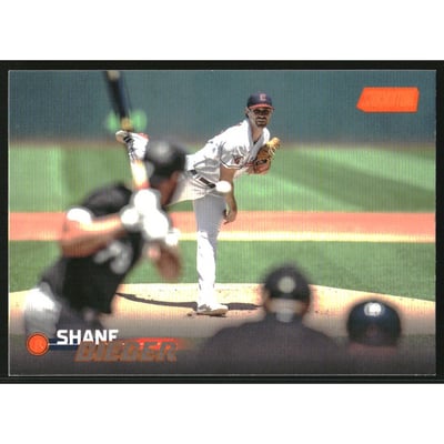 2023 Stadium Club Orange Foil #43 Shane Bieber