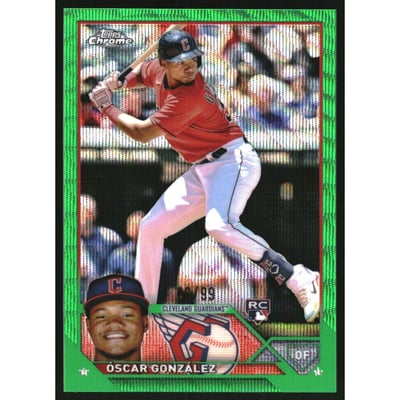 2023 Topps Chrome Green Wave Refractors #207 Oscar Gonzalez