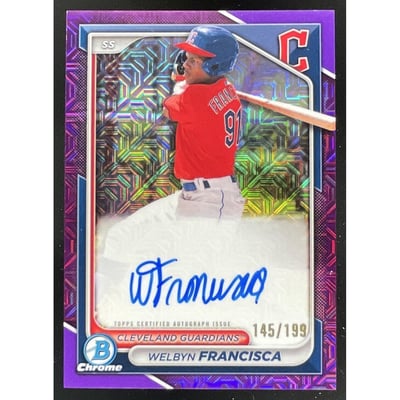 2024 Bowman Mega Box Prospect Mojo Purple #BMA-WF Welbyn Francisca Auto /199
