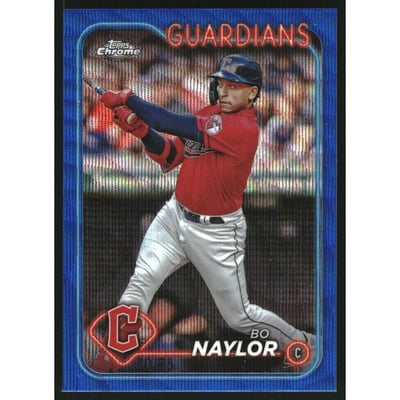 2024 Topps Chrome Blue Wave Refractors #158 Bo Naylor