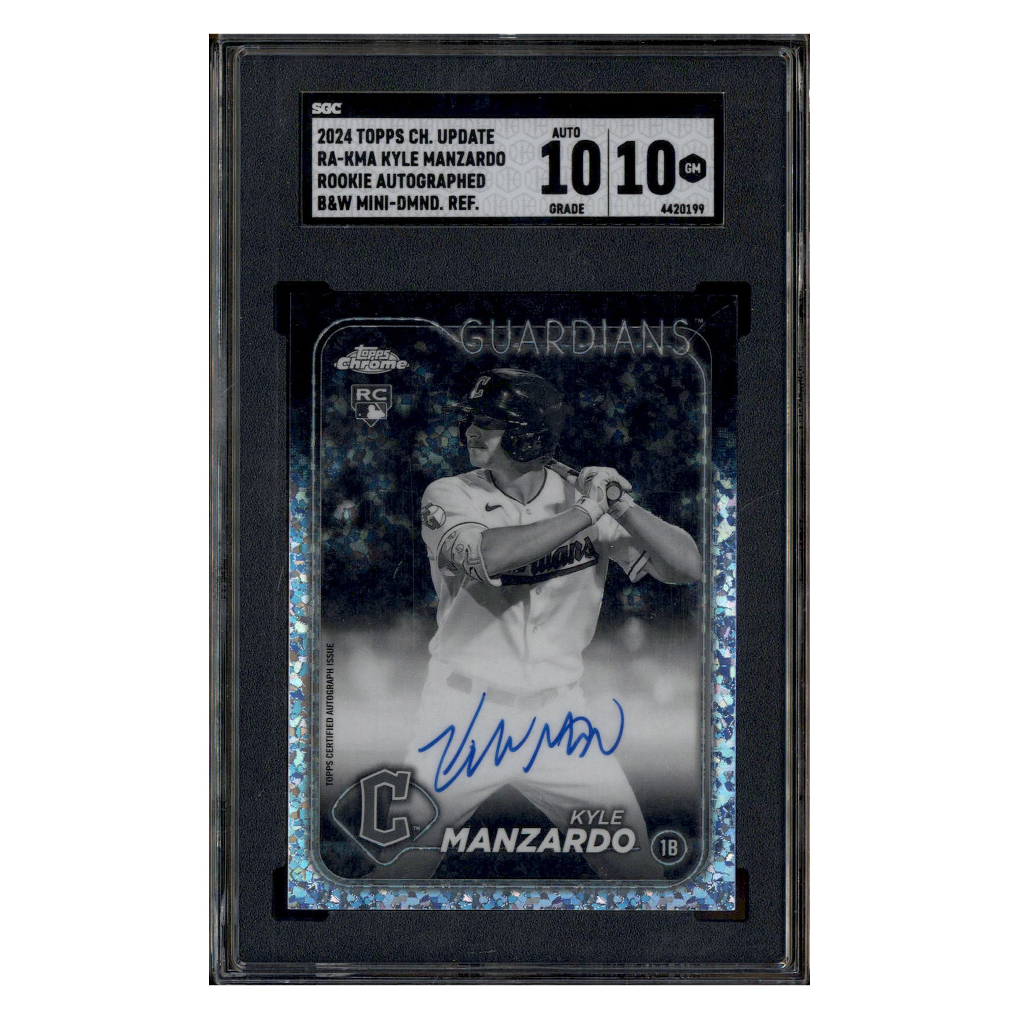 2024 Topps Chrome Rookie Auto Black White Mini Diamond Kyle 