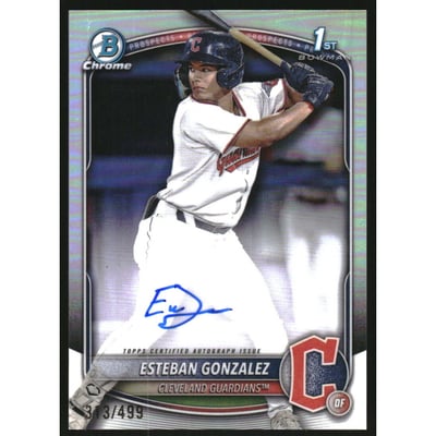 2025 Bowman Chrome Prospect Autographs Refractors #CPAEGO Esteban Gonzalez