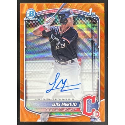 2025 Bowman Chrome Prospect Orange Wave #CPA-LM Luis Merejo Auto /25