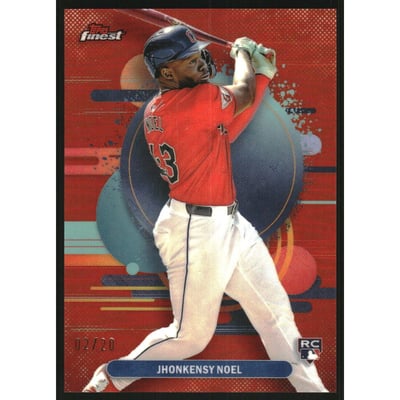 2025 Finest Orange Refractors #117 Jhonkensy Noel