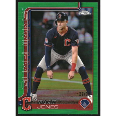 2025 Topps Chrome Green Refractors #32 Nolan Jones