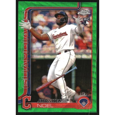 2025 Topps Chrome Green Wave Refractors #291 Jhonkensy Noel