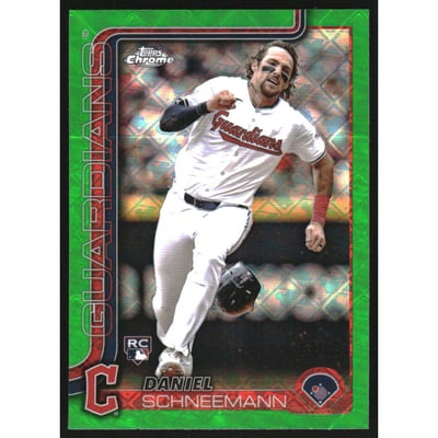 2025 Topps Chrome Logofractor Green Refractors #43 Daniel Schneemann