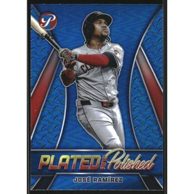 2025 Topps Pristine Plated and Polished Blue Refractors #PP9 Jose Ramirez