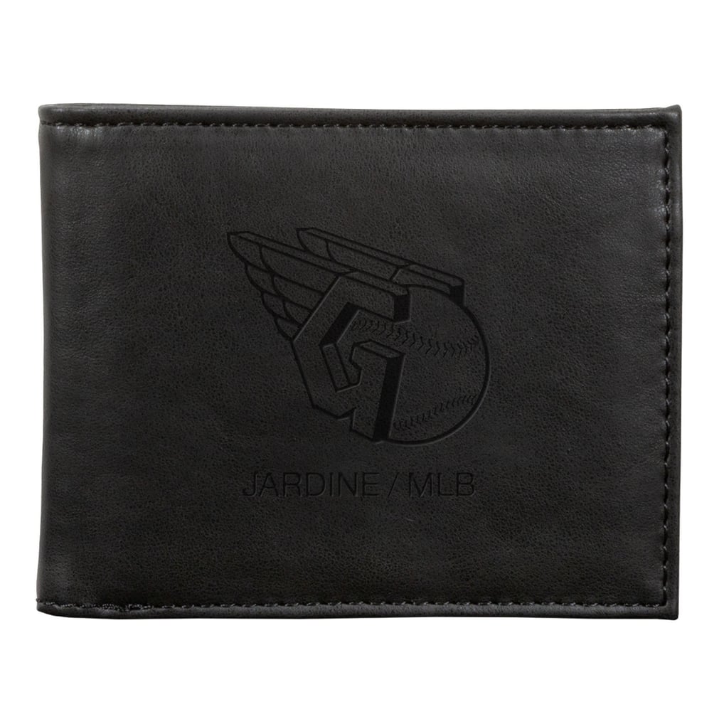Cleveland Guardians Laser-Engraved Billfold Wallet - Black