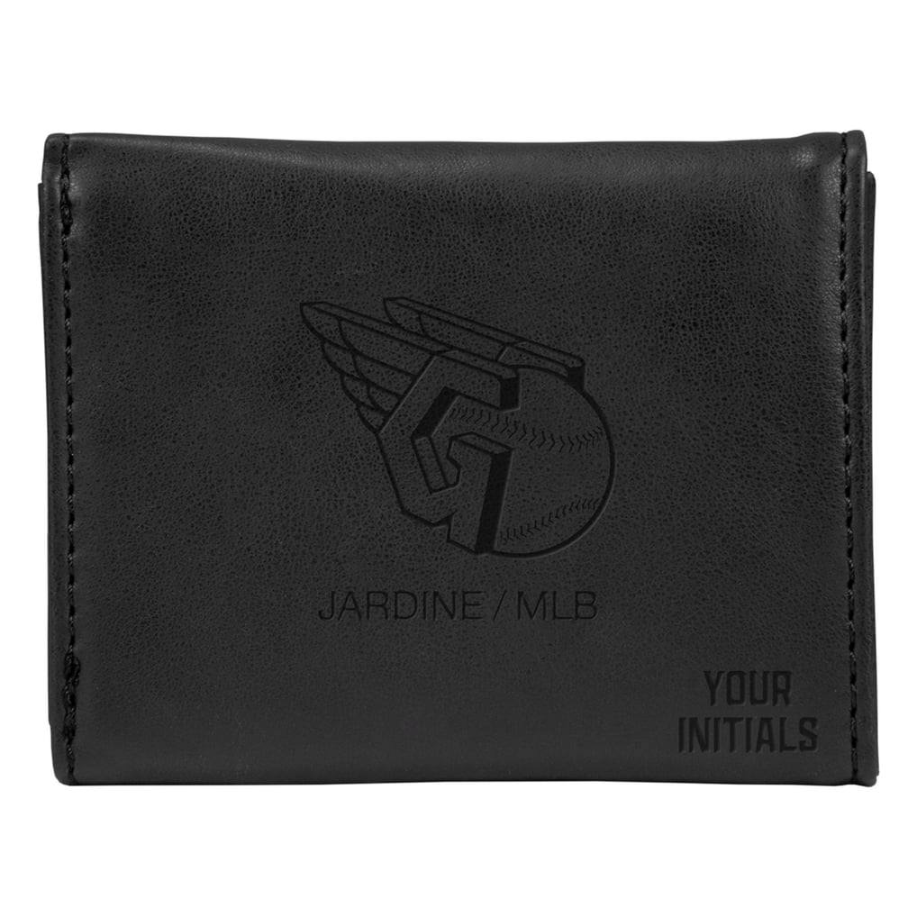 Cleveland Guardians Personalized Trifold Wallet - Black
