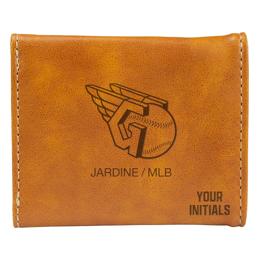 Cleveland Guardians Personalized Trifold Wallet - Brown