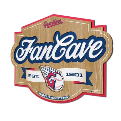 Cleveland Guardians Fanpoint 12.5" x 17" Fan Cave Sign