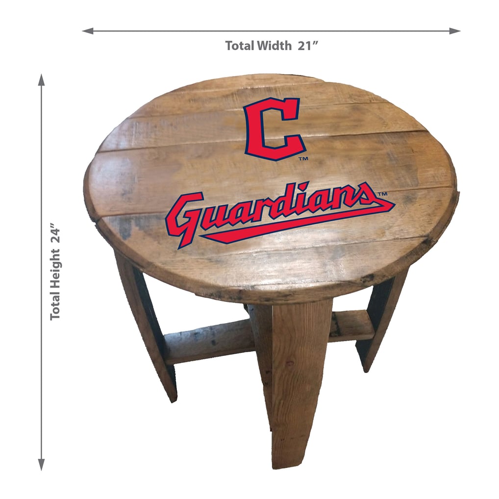 Cleveland Guardians Imperial Team Oak Barrel Table