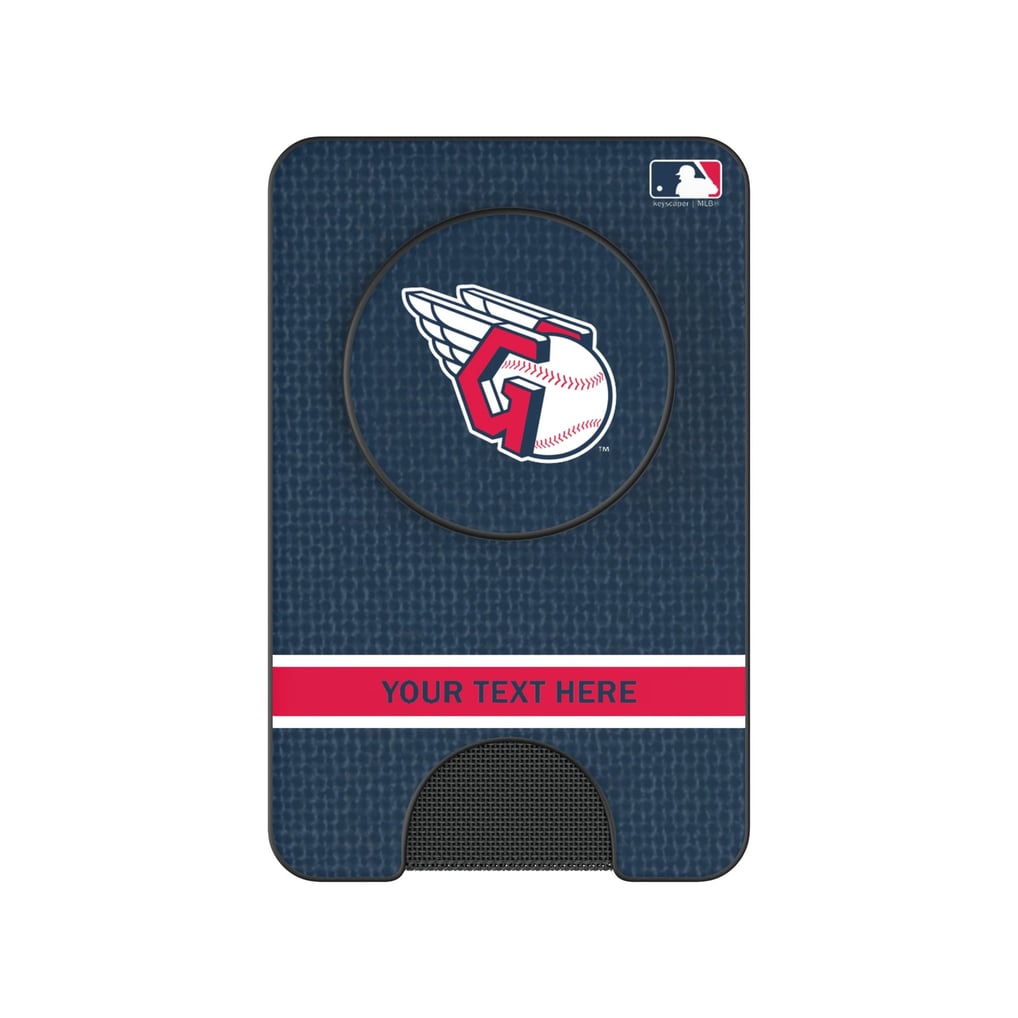 Cleveland Guardians Keyscaper Personalized Solid PopSockets Magnetic Wallet