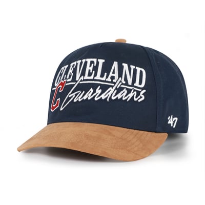Cleveland Guardians '47 Scribe Line Hitch Adjustable Hat - Navy/Light Brown