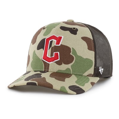 Cleveland Guardians Carhartt x '47 Duck Adjustable Trucker Hat - Camo