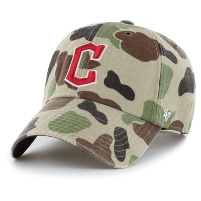 Cleveland Guardians Carhartt x '47 Duck Clean Up Adjustable Hat - Camo