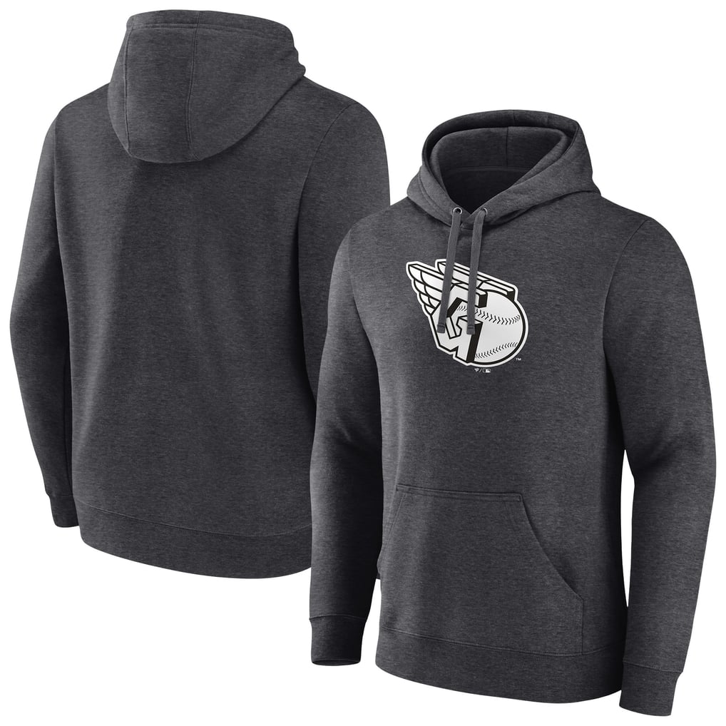 Cleveland Guardians Monochrome Pullover Hoodie - Charcoal