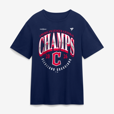 Cleveland Guardians Fanatics 2026 AL Central Division Champions Locker Room Big & Tall T-Shirt - Navy