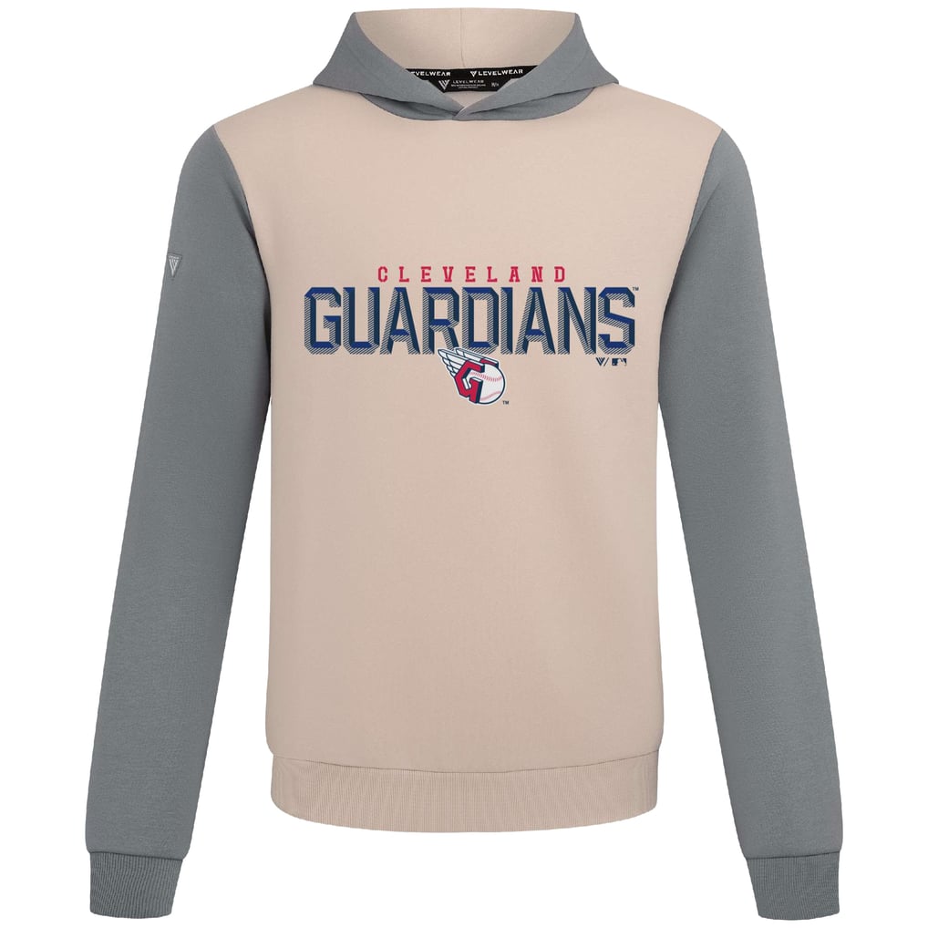 Men's Cleveland Guardians Levelwear Sand Throwback Carve Ultimate Hoodie