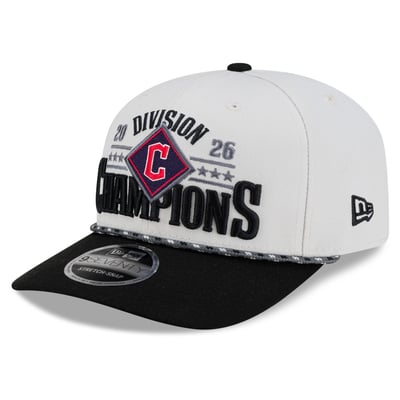 Cleveland Guardians New Era 2026 AL Central Division Champions Locker Room 9SEVENTY Adjustable Hat - Natural/Black