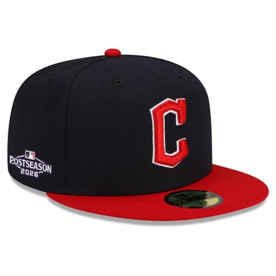 Cleveland Guardians New Era 2026 MLB Postseason Side Patch 59FIFTY Fitted Hat - Navy/Red
