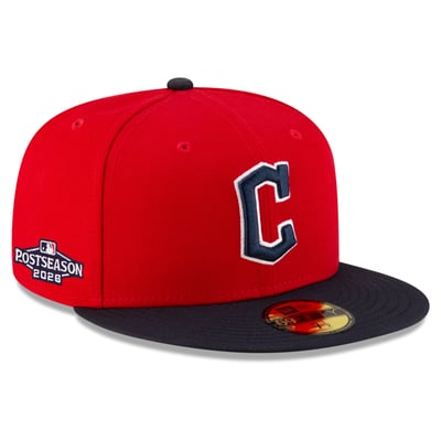 Cleveland Guardians New Era 2026 MLB Postseason Side Patch 59FIFTY Fitted Hat - Red/Navy