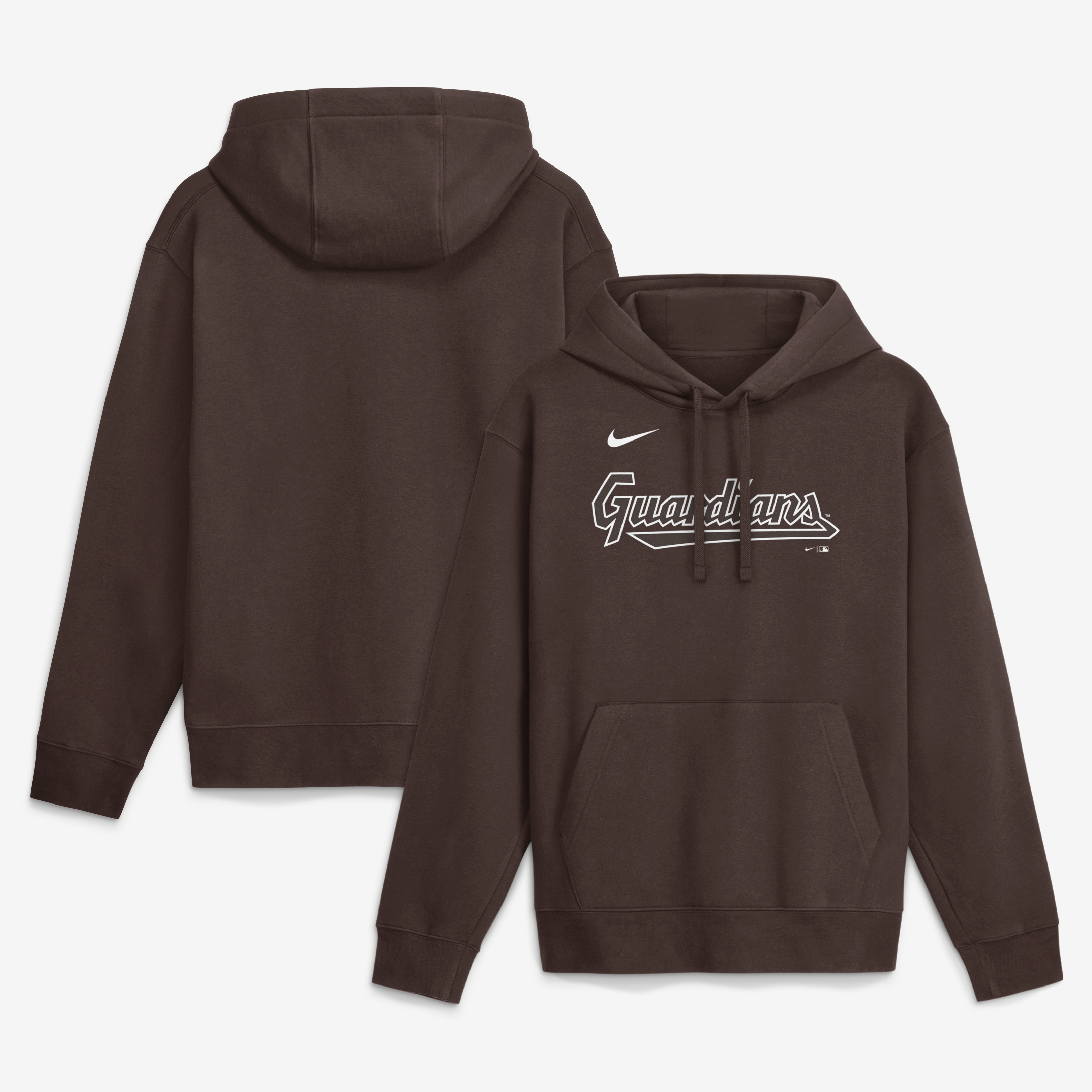 Men's Cleveland Guardians Nike Brown Core Cinder Club Fleece Hoodie