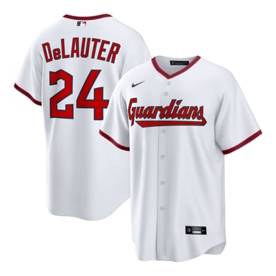 Chase DeLauter Cleveland Guardians Nike Home Replica Jersey - White