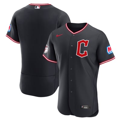 Cleveland Guardians Nike Alternate Sponsor Patch Authentic Jersey - Navy