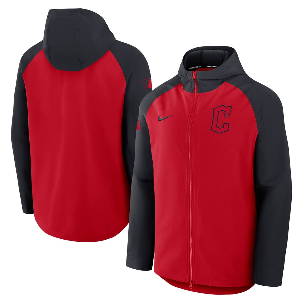 Cleveland Guardians Nike Authentic Collection Raglan Performance Full-Zip Jacket - Red/Navy