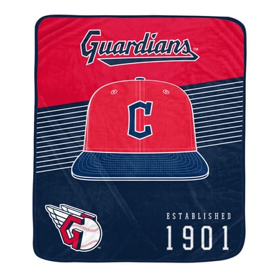 Cleveland Guardians Pegasus Block Stripe Logo 50" x 60" Ultra Soft Blanket