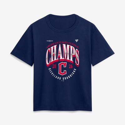 Cleveland Guardians Fanatics Women's 2026 AL Central Division Champions Locker Room T-Shirt - Navy