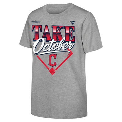 Cleveland Guardians Fanatics Youth 2026 American League Division Series Champions Locker Room T-Shirt - Heather Gray