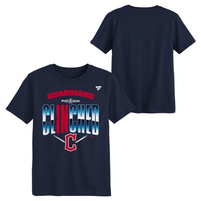 Cleveland Guardians Fanatics Youth 2026 MLB Postseason Locker Room T-Shirt - Navy