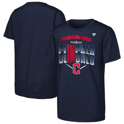Cleveland Guardians Fanatics Youth 2026 MLB Postseason Locker Room T-Shirt - Navy