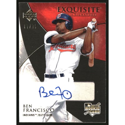 2007 Exquisite Collection Rookie Signatures Gold #133 Ben Francisco AU/75