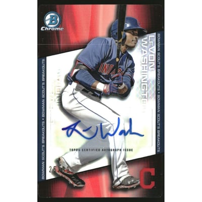 2014 Bowman Chrome Draft Scouts Breakout Die-Cut Autographs #BSALW LeVon Washington