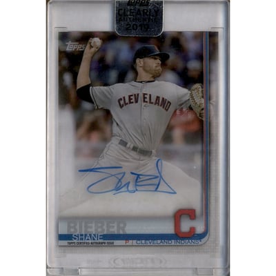 2019 Topps Clearly Authentic Autographs #CAASB Shane Bieber