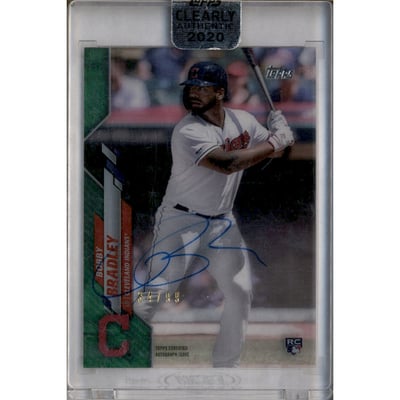 2020 Topps Clearly Authentic Autographs Green #CCABB Bobby Bradley